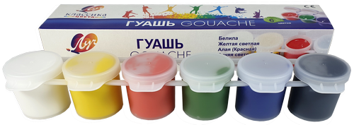 Гуашь набор Луч Классика  6 цветов 20мл блок-тара 21С1375-08 фото 3