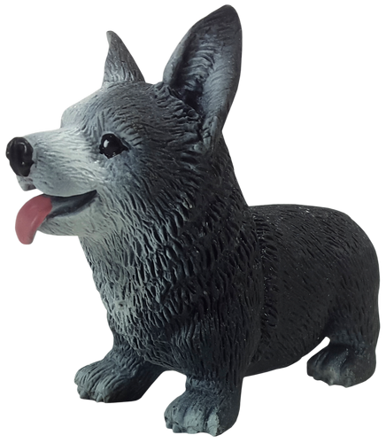 Игрушка силиконовая антистресс собака Корги большая черная 9 см 06808 Игрушка силиконовая антистресс собака Корги большая черная 9 см 06808