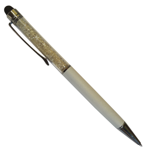 Ручка шариковая со стразами внутри, перламутровая 16506