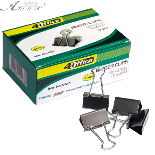 Біндер 51 мм шириною Ціна за пачку 12шт! 4-331 Біндер 51 мм шириною Ціна за пачку 12шт! 4-331
