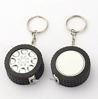 Брелок Рулетка-Колесо 1 метр черная 3,5 см  09611