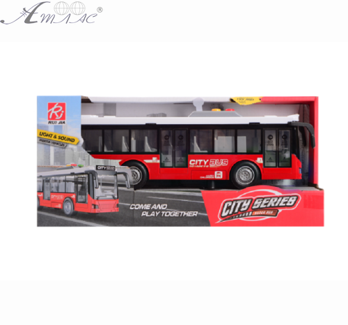 Іграшка Автобус CITY SERIES Червоний двері відкриваються світло звук 28 см RJ5503 Іграшка Автобус CITY SERIES Червоний двері відкриваються світло звук 28 см RJ5503