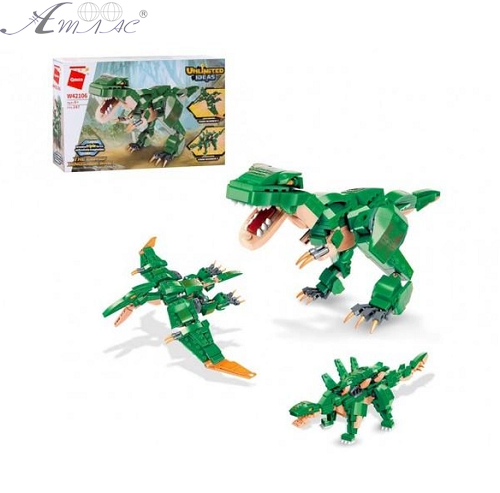 Конструктор Qman Динозавры 3 в 1 287 деталей 42106 Конструктор Qman Динозавры 3 в 1 287 деталей 42106