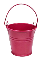 Відерце Декоративний метал 5,5 х 5,5см  Червоне  07303