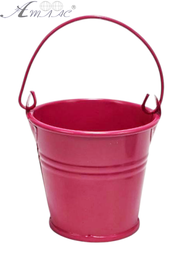 Відерце Декоративний метал 5,5 х 5,5см  Червоне  07303