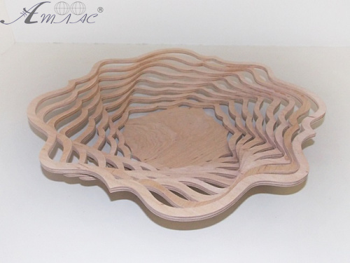 Деревянная Фруктовница круглая волна 35*35*7см 1691 Деревянная Фруктовница круглая волна 35*35*7см 1691