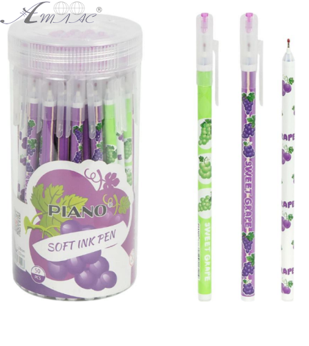 Ручка кулькова Piano 0,7мм синя виноград  PТ-1115