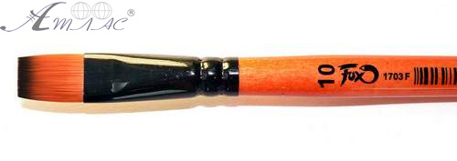 Пензлик синтетика Плоский № 10 художня 1703F 10 Пензлик синтетика Плоский № 10 художня 1703F 10