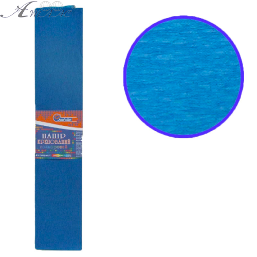 Папір гофрований Синій 50х200см 55% ціна за 10шт  KR55-8042