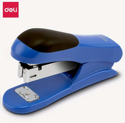 Степлер № 24 20 л DELІ синий и черный 13 см  0305 фото 2