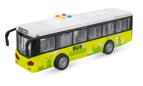 Игрушка Автобус Салатовый двери открываются+свет+звук 26 см  JS120 фото 3