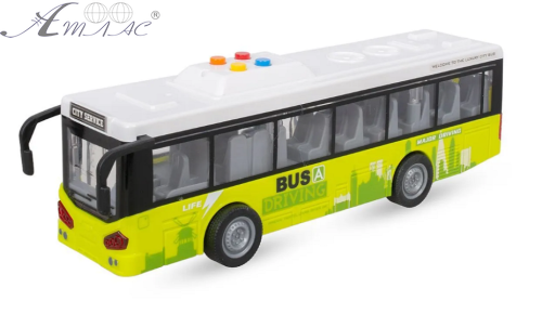 Іграшка Автобус Салатовий двері відчиняються + світло + звук 26 см JS120 фото 3 Іграшка Автобус Салатовий двері відчиняються + світло + звук 26 см JS120 фото 3