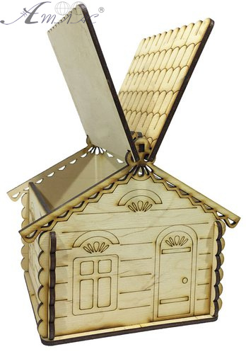 Домик № 2 Шкатулка с открывающейся крышей 14 х 13 х 14 см AS-4240, F-0104 фото 2 Домик № 2 Шкатулка с открывающейся крышей 14 х 13 х 14 см AS-4240, F-0104 фото 2