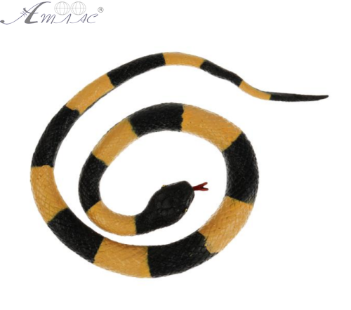 Іграшка силіконова антистрес Змія чорна з жовтими смугами 17579 фото 2