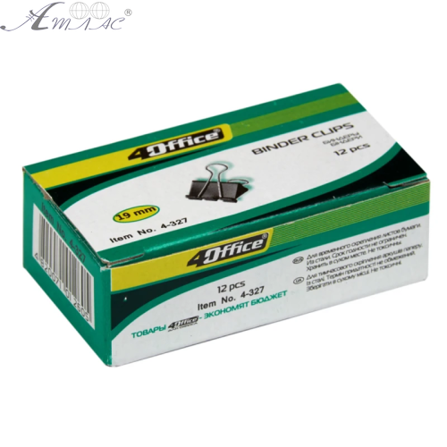 Біндер 19 мм шириною Ціна за пачку 12шт! 4-327 Біндер 19 мм шириною Ціна за пачку 12шт! 4-327