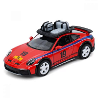 Машинка Kinsmart Porsche 911 Rally з багажем Червона  KT5481WFA