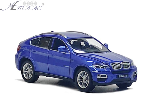 Машинка Автопром BMW Х6 синя метал світло звук 18см 68250А Машинка Автопром BMW Х6 синя метал світло звук 18см 68250А