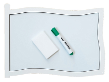 Доска Магнитная сухостираемая с рамкой из МДФ 37х39см Флаг  AS-7029