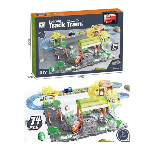 Игрушка Трек с локомотивом 74 деталей 899-7 Игрушка Трек с локомотивом 74 деталей 899-7