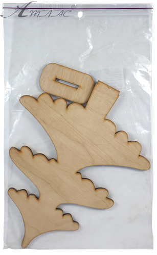 Фігурка фанерна - Ялинка велика засніжена на підставці 18 см AS-4641 фото 2 Фігурка фанерна - Ялинка велика засніжена на підставці 18 см AS-4641 фото 2