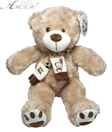 Игрушка Мягкая Мишка с шарфом 30 см F-1031 Игрушка Мягкая Мишка с шарфом 30 см F-1031