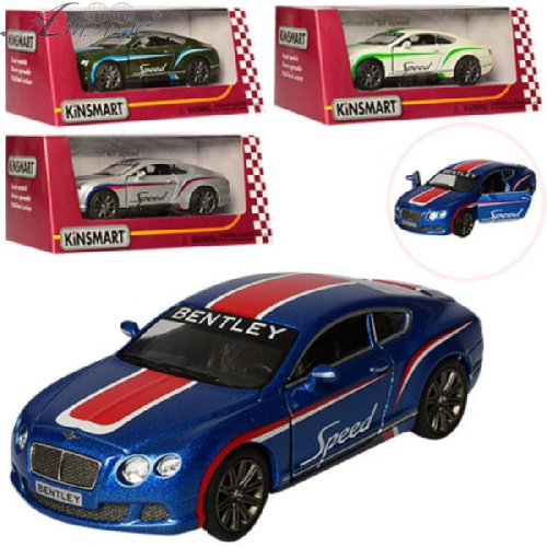 Машинка Kinsmart Bentley Contin. GT Speed 2012 розмальовані KT5369W Машинка Kinsmart Bentley Contin. GT Speed 2012 розмальовані KT5369W