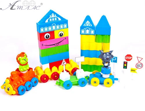 Игрушка Пластиковый Конструктор Kinder Way 64 детали 02-302 Игрушка Пластиковый Конструктор Kinder Way 64 детали 02-302