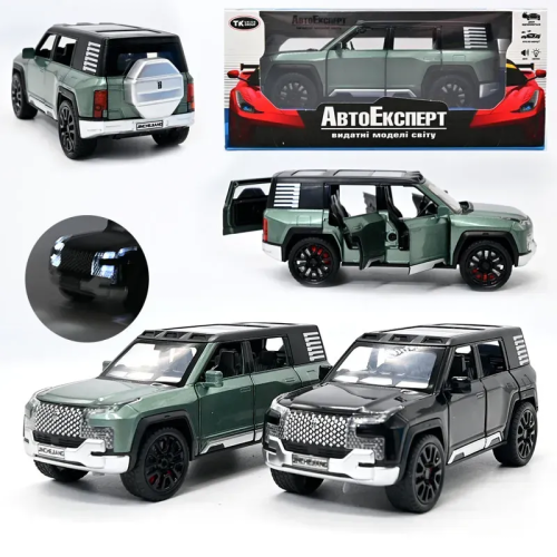 Машинка Автоэксперт Range Rover Defender зеленая 14см двери свет звук 16744 фото 2 Машинка Автоэксперт Range Rover Defender зеленая 14см двери свет звук 16744 фото 2
