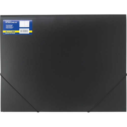 Папка на резинке А3 BuroMax черная  BM 3918-01