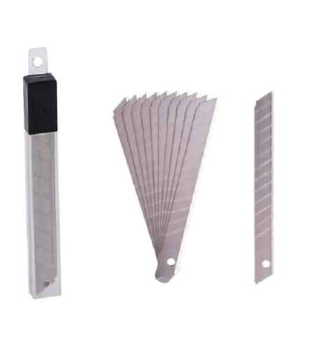 Лезвия для ножа 9 мм Topy 10 шт в пластиковом боксе  02638