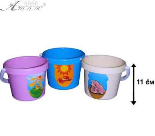 Игрушка Пластиковое Ведерко Орион №1  11 см  764