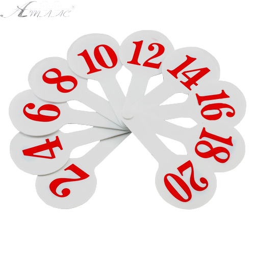 Веер Цифр от 1 до 20, супер-белый пластик AS-0007, К-5371 фото 2