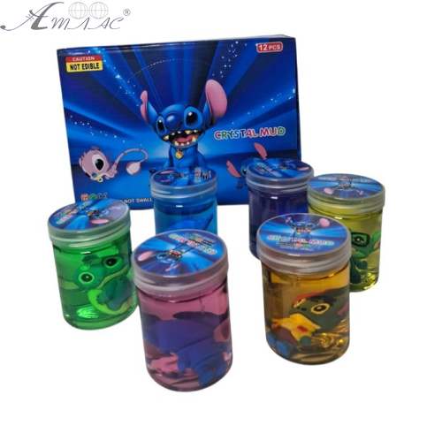 Игрушка Слайм Стич с игрушкой 7*5см в банке МК 5538 Игрушка Слайм Стич с игрушкой 7*5см в банке МК 5538