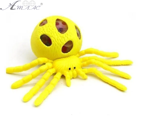 Іграшка силіконова антистрес Павук кольоровий з орбізами 10 см  9499 фото 2