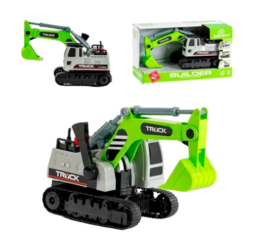 Игрушка Экскаватор Зеленый свет и звук 28см в коробке  WY450В