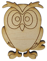 Фигурка фанерная - Сова с большими глазами 6 х 4.4 см AS-4754, В-0227