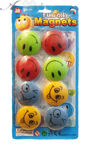 Магниты круглые 8шт SMILE d=5см пластик 01429 Магниты круглые 8шт SMILE d=5см пластик 01429