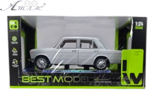 Машинка Best Model ВАЗ 2106 Жигулі Біла світло звук пластик 18см  D700-11D фото 3