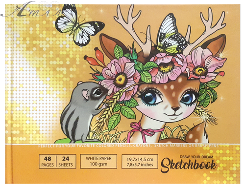 Альбом для малювання А5 Bourgeois 24 аркуші, 21576, БК209/27