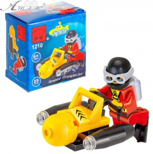 Игрушка Конструктор Brick Pigboat Подводный скутер 25 деталей 1210 Игрушка Конструктор Brick Pigboat Подводный скутер 25 деталей 1210