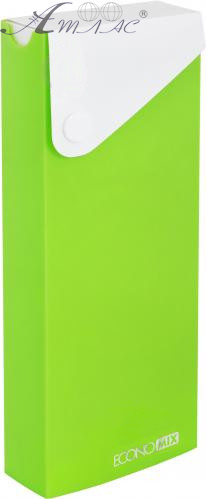Пенал для олівців EconoMix пластиковий, салатовий на кнопці Е31617-13 Пенал для олівців EconoMix пластиковий, салатовий на кнопці Е31617-13