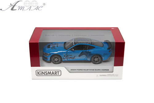 Машинка Kinsmart Ford Mustang 2024 Dark Horse KT5455W фото 2 Машинка Kinsmart Ford Mustang 2024 Dark Horse KT5455W фото 2