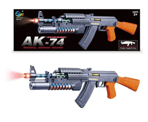 Игрушка Оружие Автомат АК-74 со световыми и звуковыми эффектами 15206 Игрушка Оружие Автомат АК-74 со световыми и звуковыми эффектами 15206