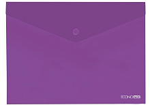 Папка на кнопке В5 Economix фиолетовая фактура глянец 180мкм  E31302-12