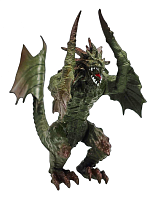 Іграшка Дракон фігурка Зелений темний стоїть 16см гума  01505