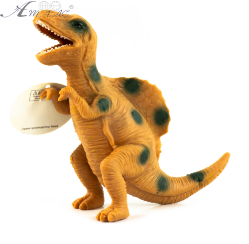 Игрушка силиконовая антистресс, динозавр коричневый с гривой на спине 16 см 06071 Игрушка силиконовая антистресс, динозавр коричневый с гривой на спине 16 см 06071