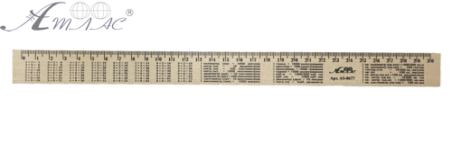 Лінійка Дерев'яна ТАбличка Множення 30см надрукована AS-0677 Лінійка Дерев'яна ТАбличка Множення 30см надрукована AS-0677