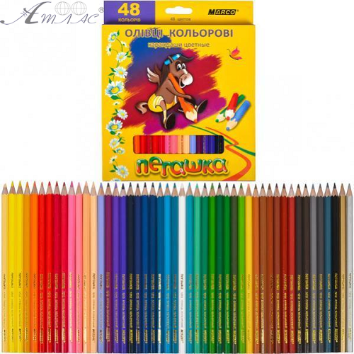 Карандаши цветные Marco Пегашка 48 цвет шестигранные 1010-48СВ Карандаши цветные Marco Пегашка 48 цвет шестигранные 1010-48СВ
