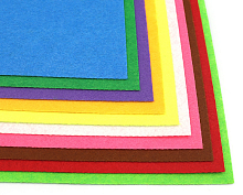 Фетр листовий набір 10 листів 10 кольорів 20 х 30 см х 1,2 мм  HQ170-MIX3