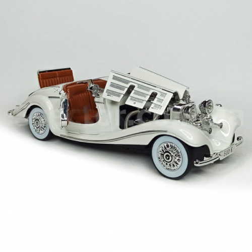 Модель коллекционная Mercedes-Benz 500К W29 1936 год серебристый 22см 1901-221А фото 2 Модель коллекционная Mercedes-Benz 500К W29 1936 год серебристый 22см 1901-221А фото 2